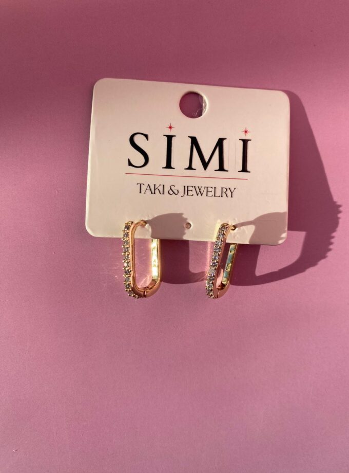 VIP Oval Taşlı Küpe