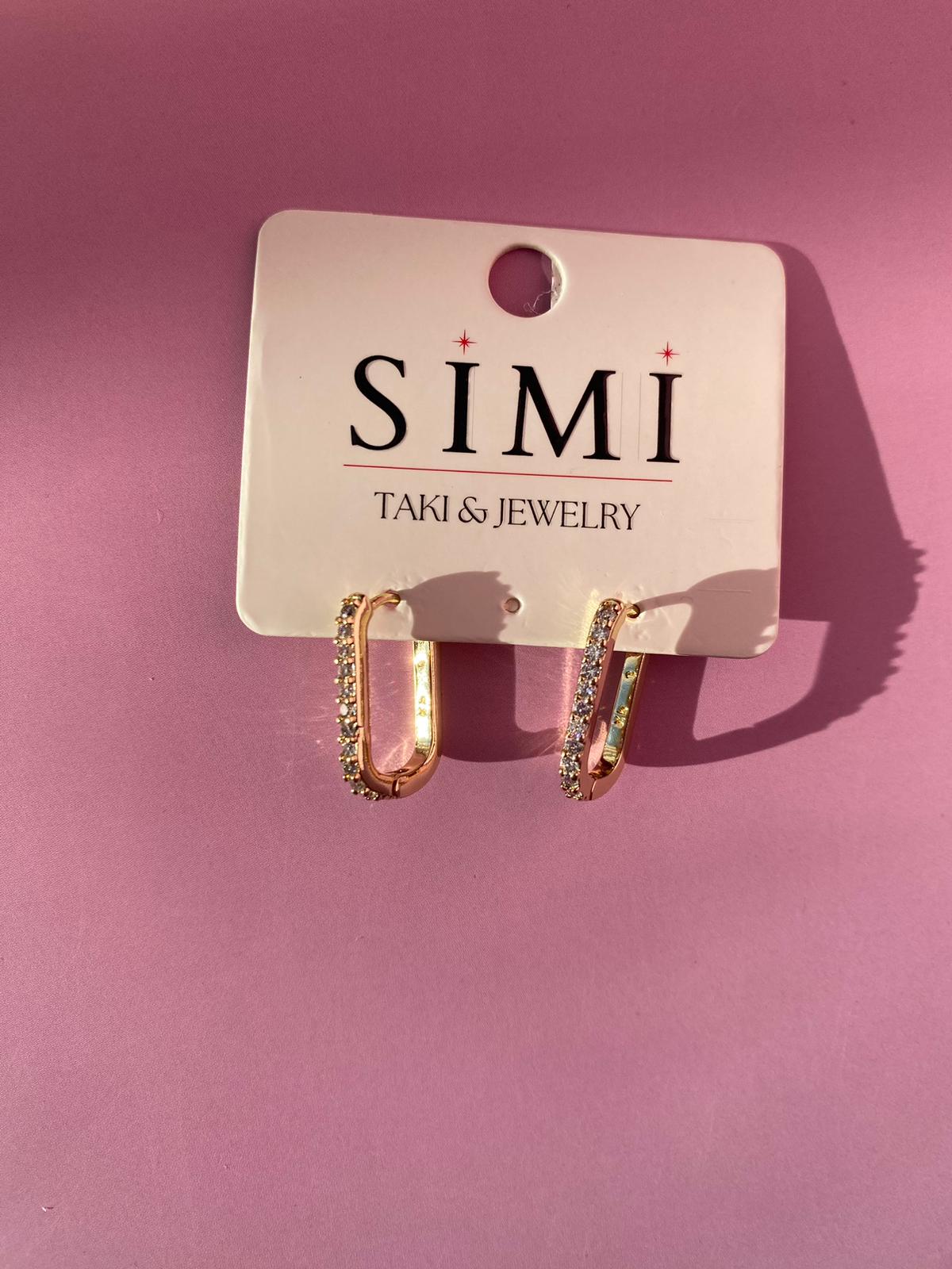 VIP Oval Taşlı Küpe