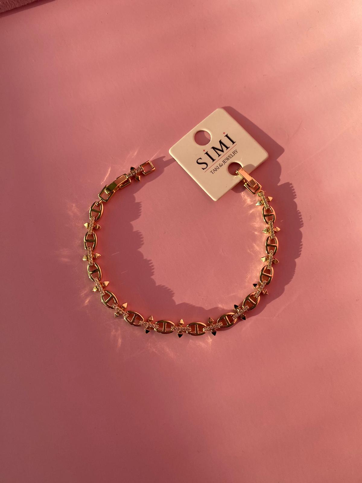 Gold Detaylı Zincir Bileklik - Görsel 3