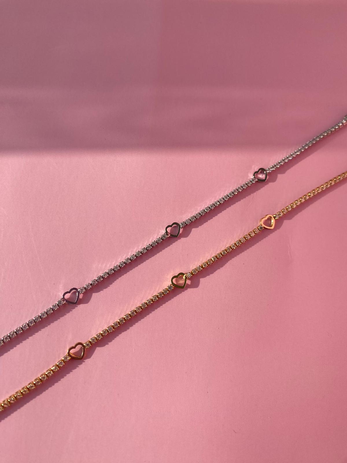 İnce Kalp Su Yolu Bileklik - Görsel 2