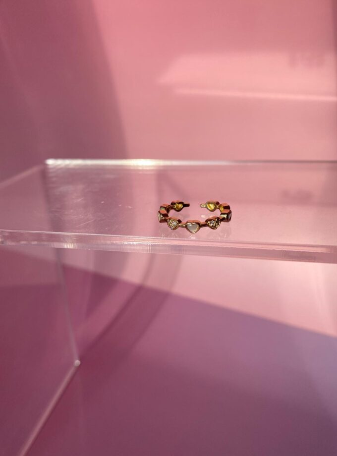 Çelik Kalpli Serçe Parmak Yüzük