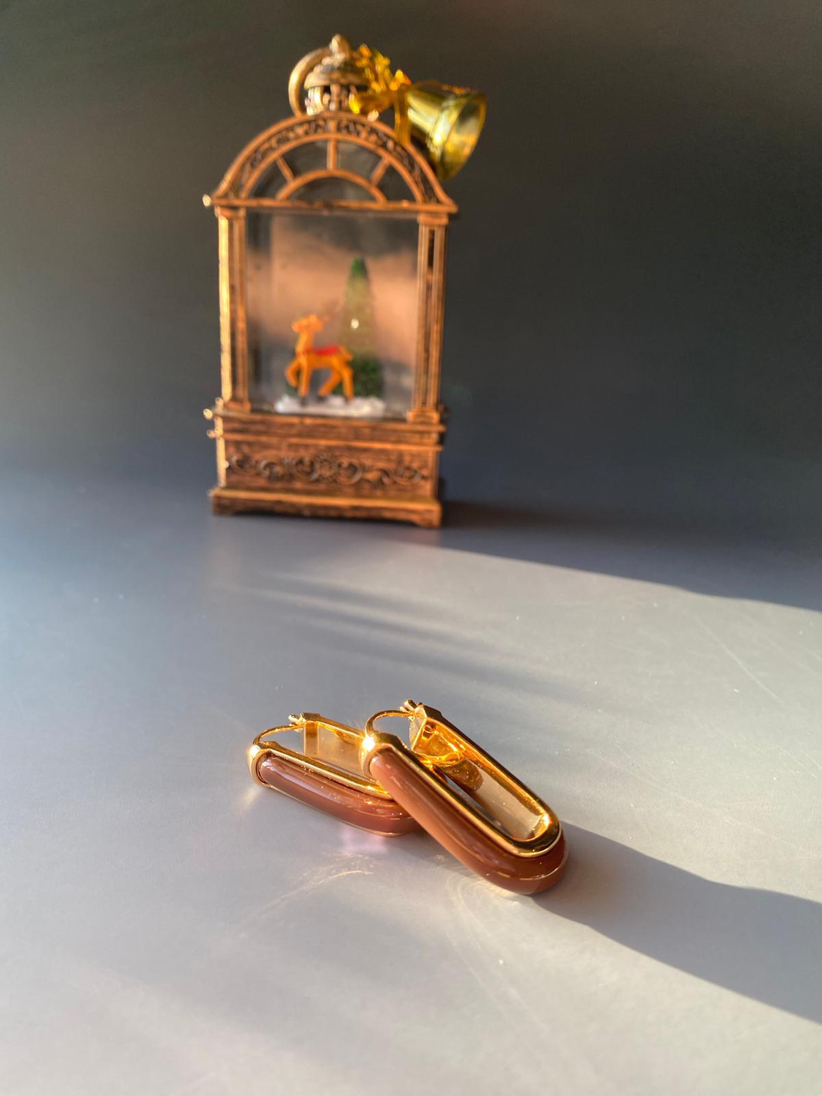 Kahverengi Küpe - Görsel 4