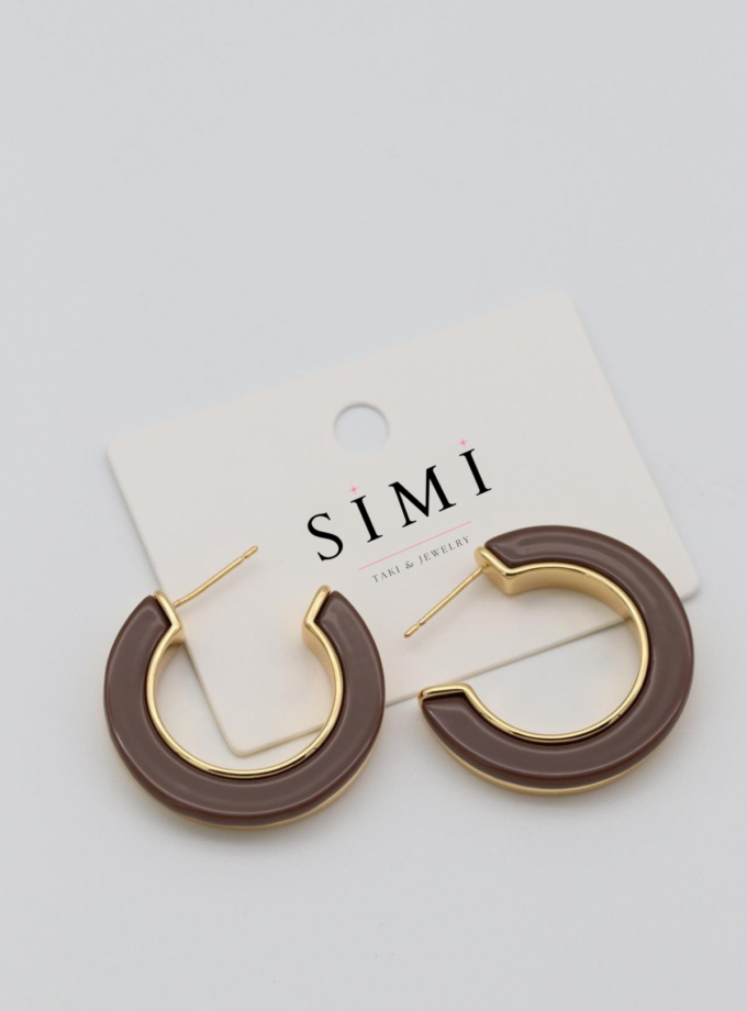 Kahverengi Halka Küpe