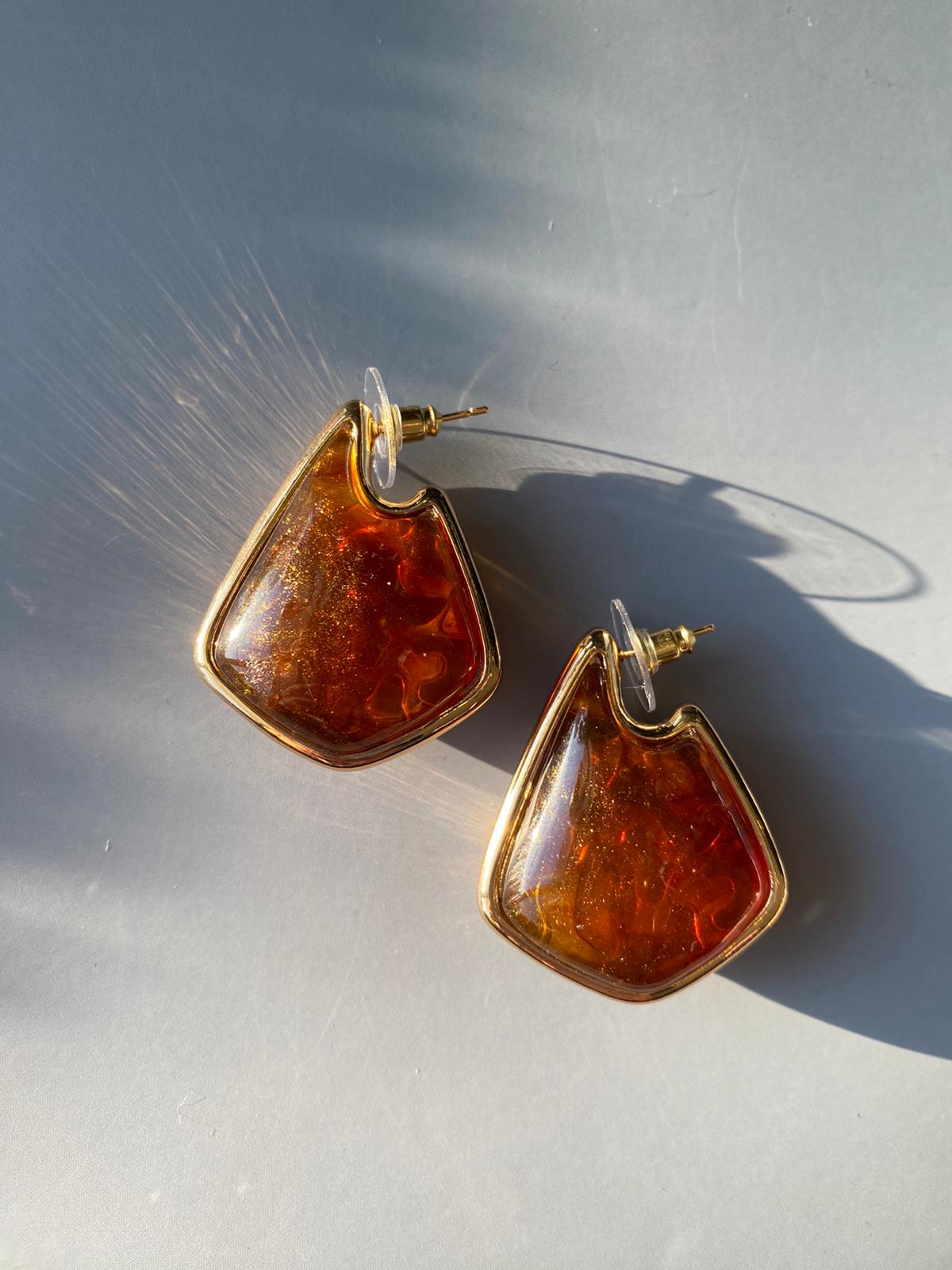 Renk Yansımalı Büyük Boy Küpe 35mm - Görsel 3