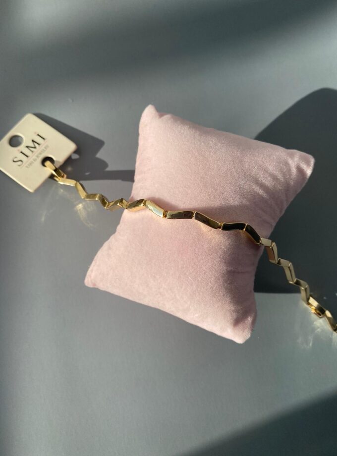 VIP Zikzak Zincir Tasarım Bileklik