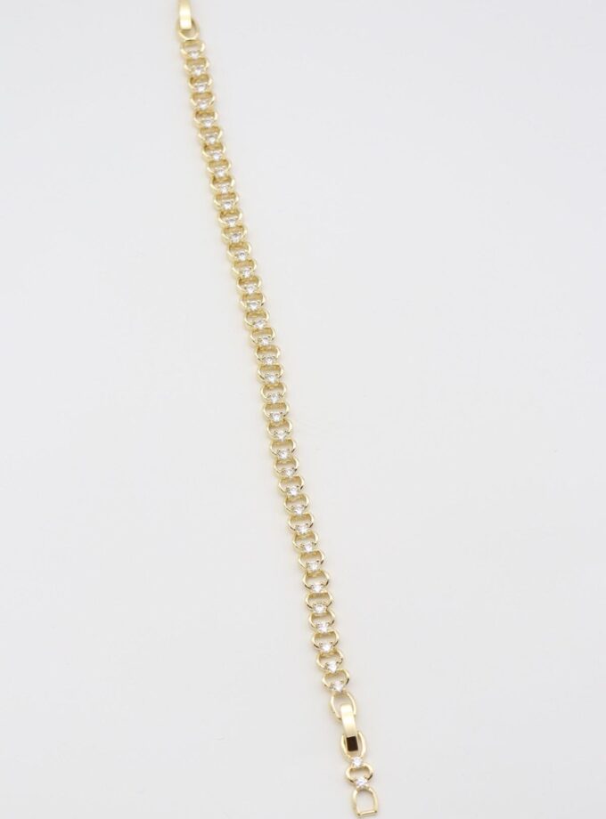 Taşlı Halkalı Zincir Model Bileklik