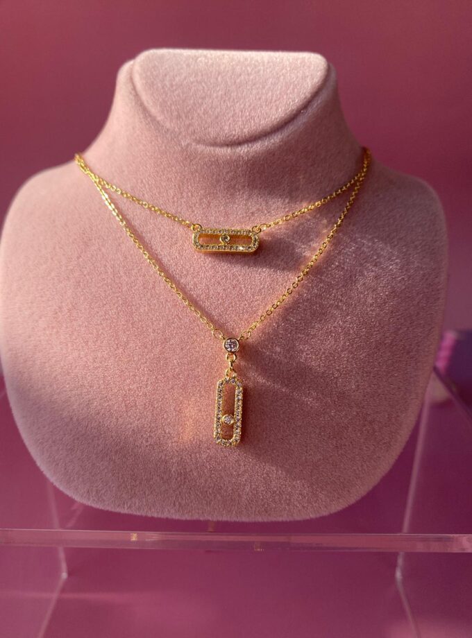 Çift Zincir Mess Kolye