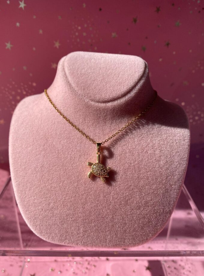 Taşlı Kaplumbağa Kolye