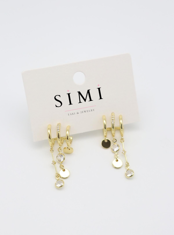 Muse Charm Üçlü Küpe