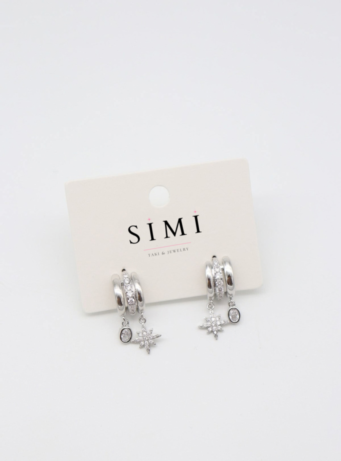 Aveline Silver Charm Küpe
